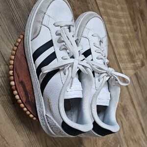 Adidas White and Black Retro Sneakers